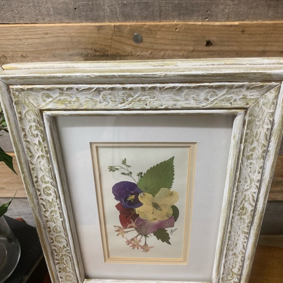 Framed and Matted 5 x 7 Pansy Watercolor Print by Joan - Picture 3 of 6